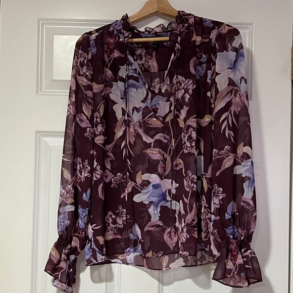 White House/Black Market Tops - WHBM sheer blouse